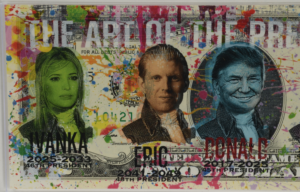 Rency Signed Embellished Two-Dollar Bill "The Art of the Presidency"