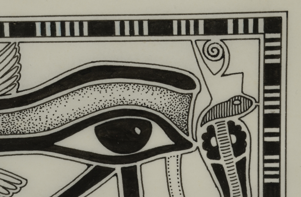 Original Pen & Ink Egyptian-Themed Drawing by Phoenix & Arabeth