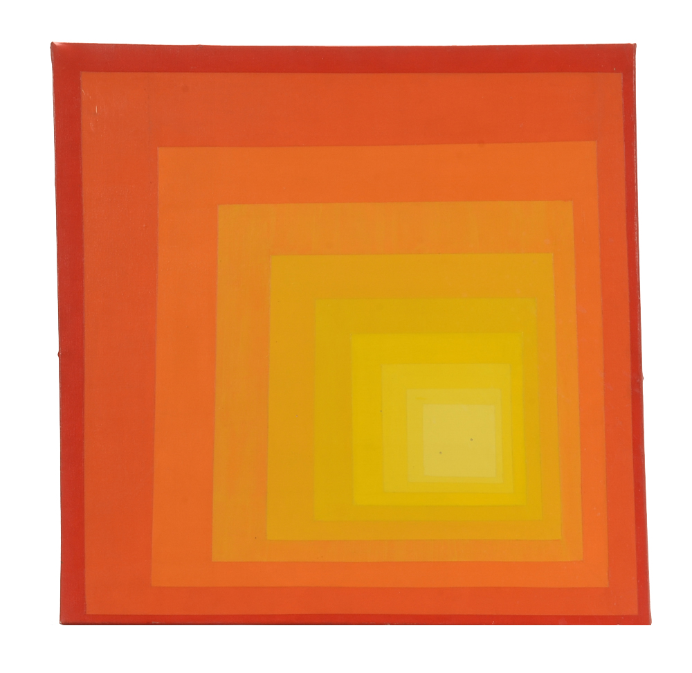 Original Geometric Abstractionist Acrylic Painting on Canvas