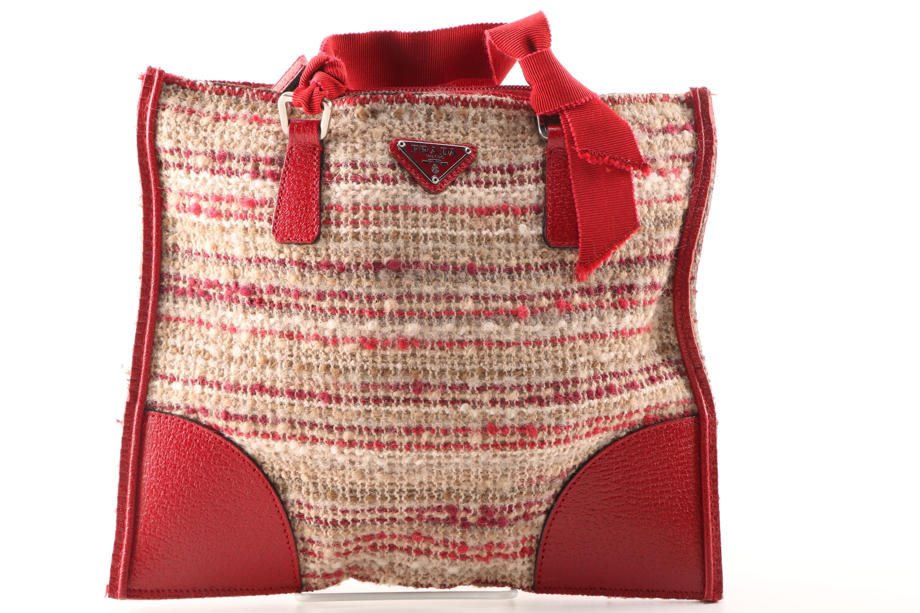 Prada Tweed and Leather Bag