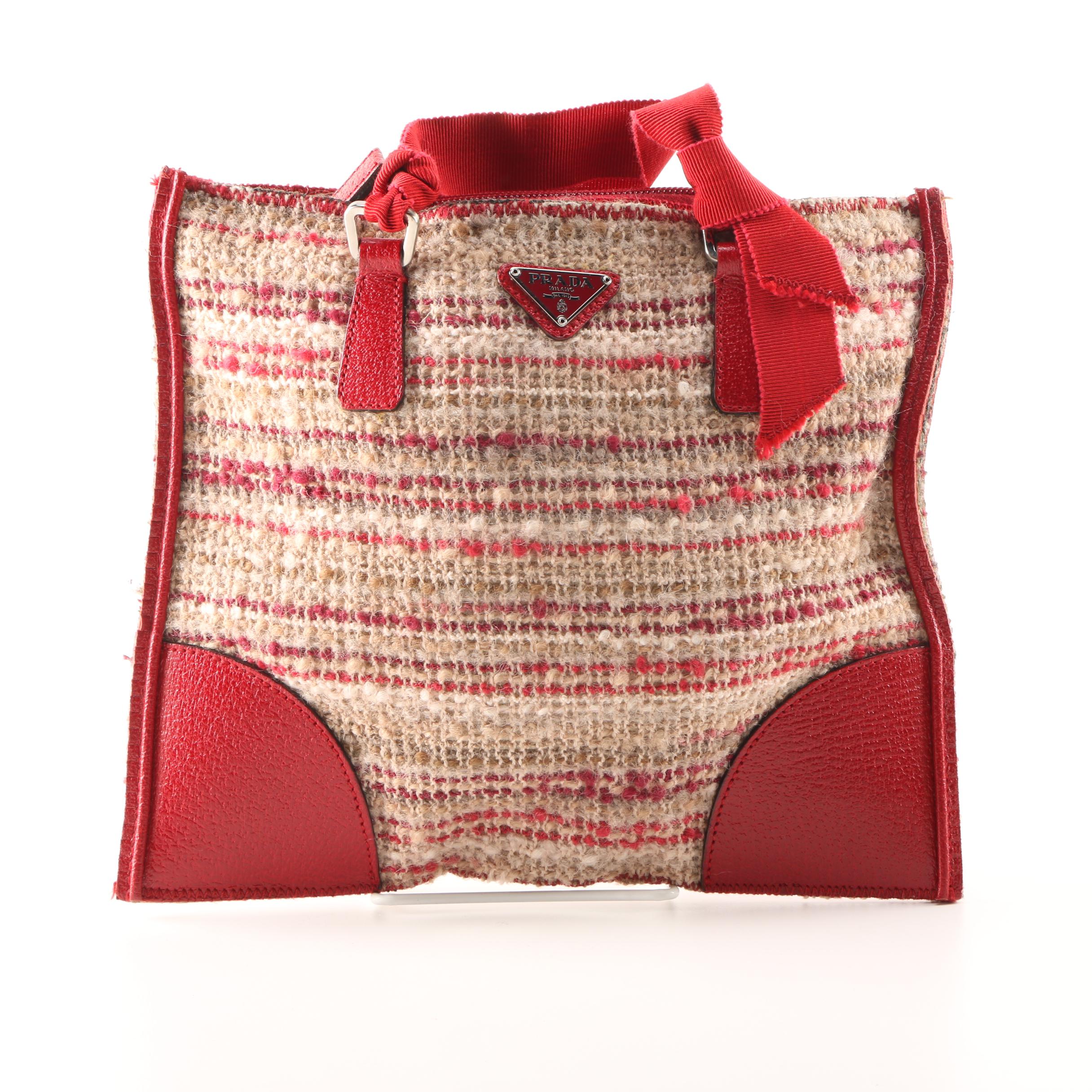 Prada Tweed and Leather Bag