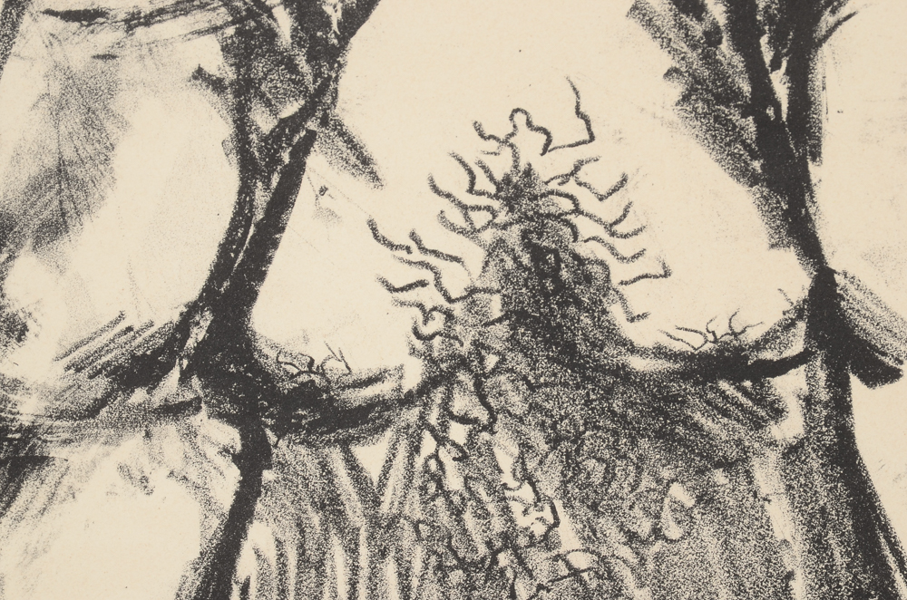 Arthur Helwig Original Stone Lithograph "The Pugilist"