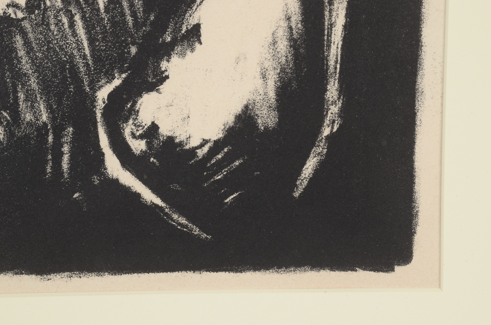 Arthur Helwig Original Stone Lithograph "The Pugilist"