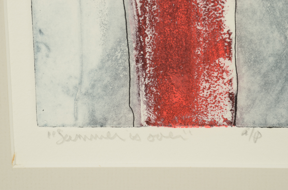 Kevin Booher Signed Artist's Proof Deep Etching "Summer is Over"