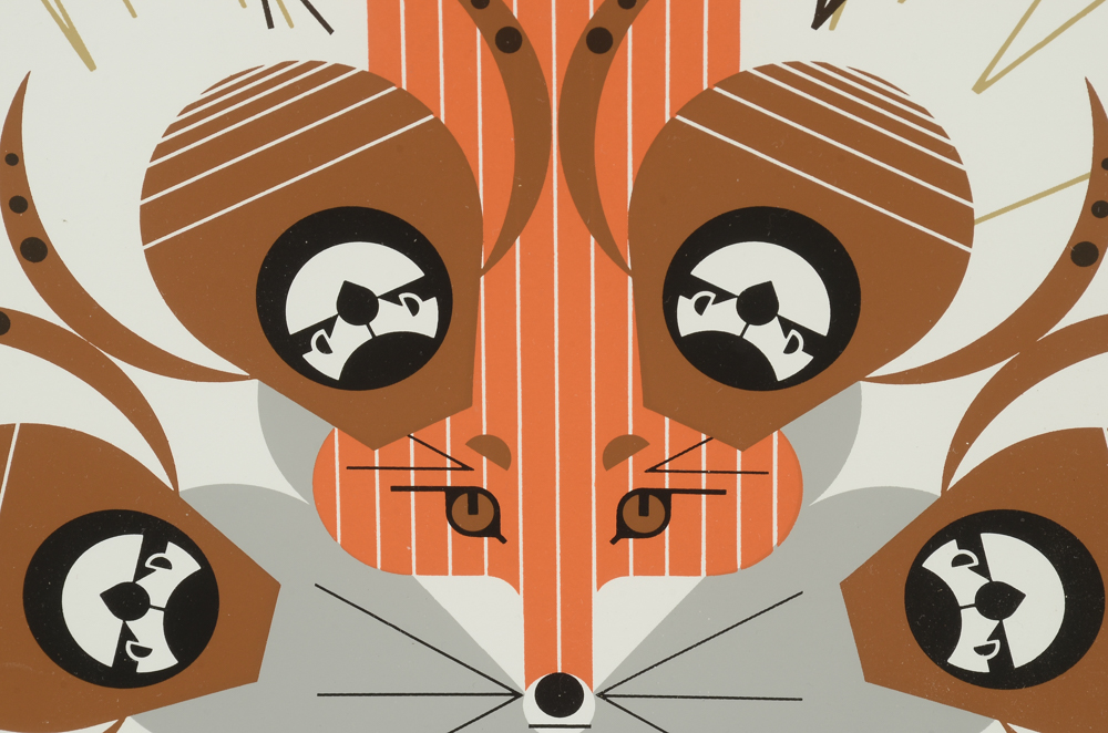 Charley Harper Signed 1983 Limited Edition Serigraph "Quailsafe"