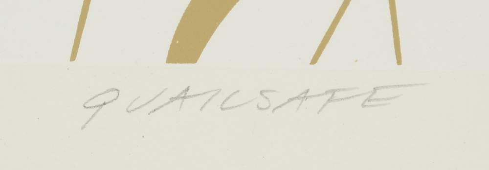 Charley Harper Signed 1983 Limited Edition Serigraph "Quailsafe"