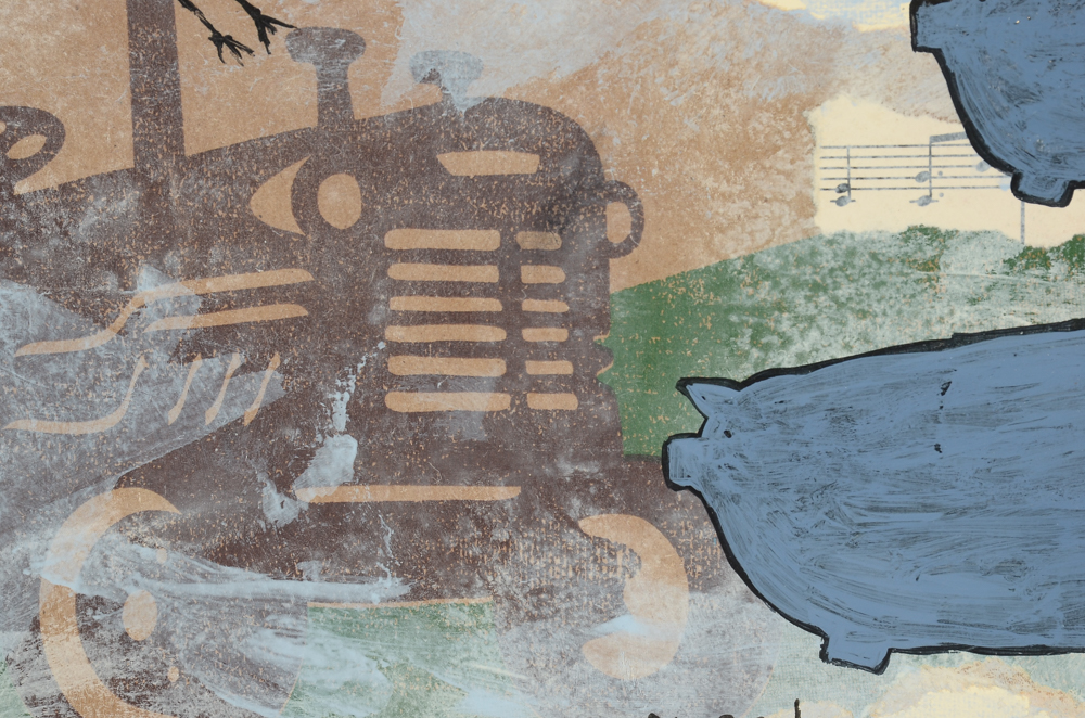 Sweet Tea Original Acrylic Folk Art Painting on Canvas "Farm Living is the Life for Me"