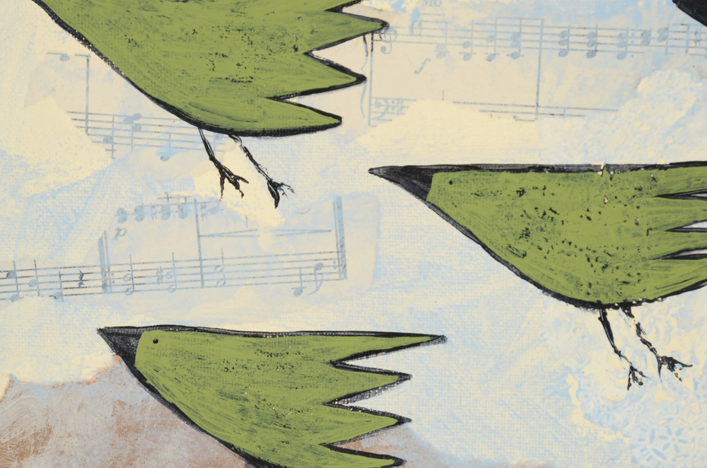 Sweet Tea Original Acrylic Folk Art Painting on Canvas "Farm Living is the Life for Me"