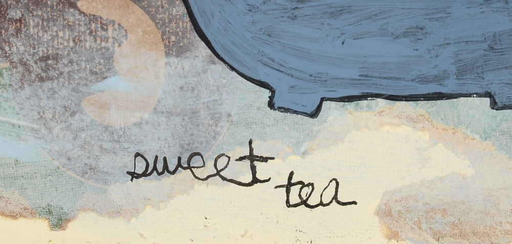 Sweet Tea Original Acrylic Folk Art Painting on Canvas "Farm Living is the Life for Me"