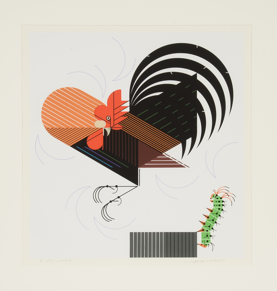 Charley Harper Signed Limited Edition Serigraph "Crawling Tall"