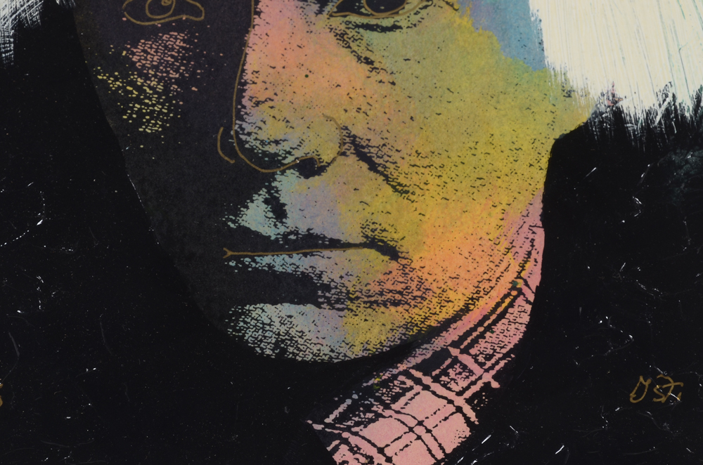 Original Mixed Media Limited Edition Portrait of Andy Warhol