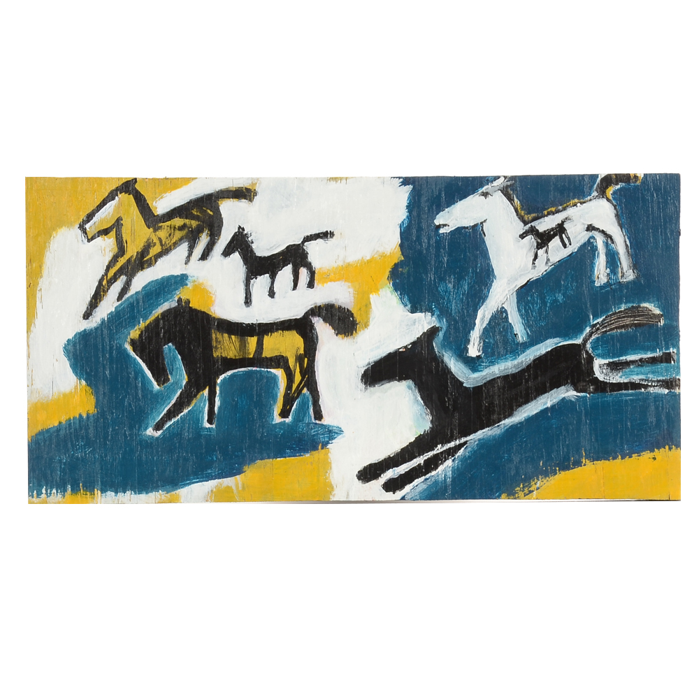 T. Marie Nolan Original 2015 Folk Art Acrylic on Salvaged Wood