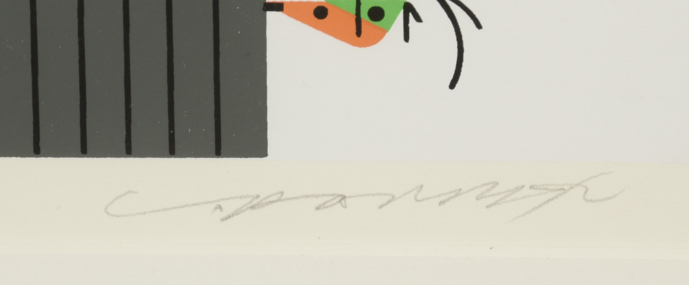 Charley Harper Signed Limited Edition Serigraph "Crawling Tall"