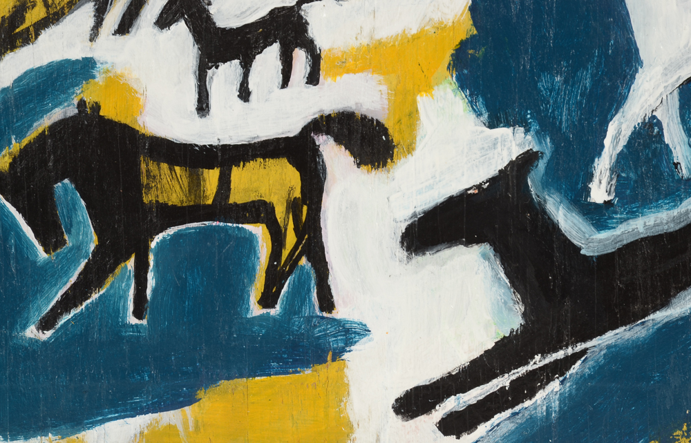 T. Marie Nolan Original 2015 Folk Art Acrylic on Salvaged Wood