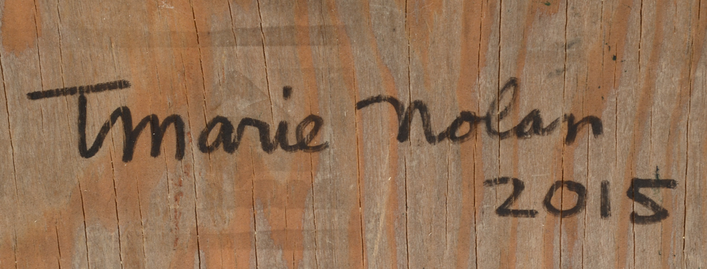 T. Marie Nolan Original 2015 Folk Art Acrylic on Salvaged Wood