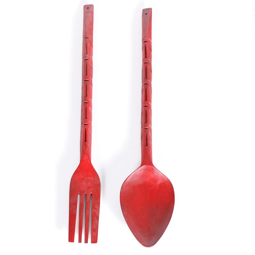 Oversized Decorative Spoon And Fork