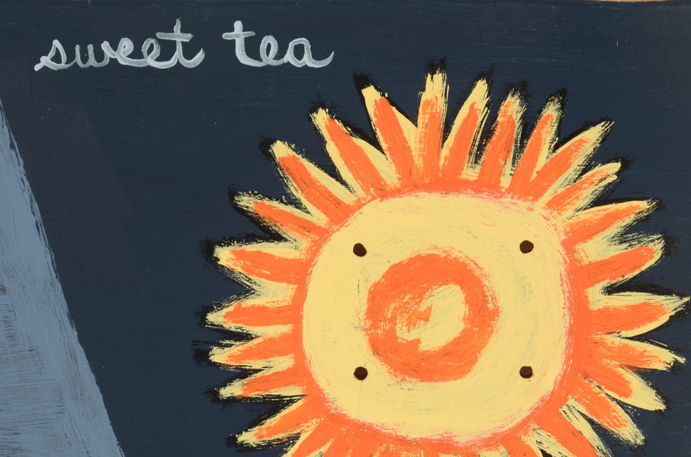 Sweet Tea Original Acrylic Folk Art Painting on Skateboard "Cock-a-Doodle-Doo"