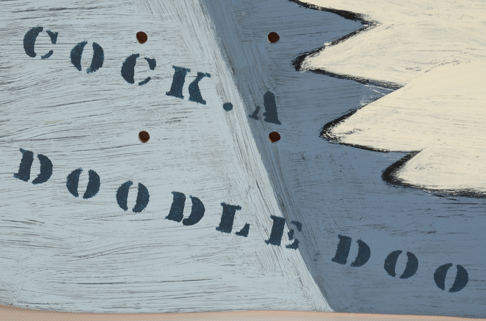 Sweet Tea Original Acrylic Folk Art Painting on Skateboard "Cock-a-Doodle-Doo"