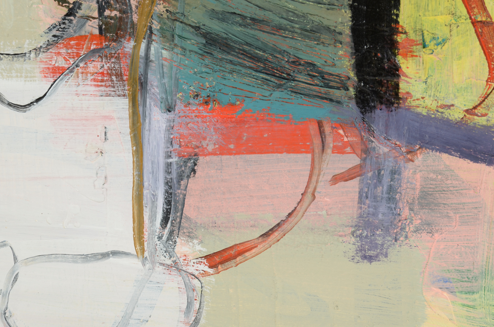 Susan Schuler Original 2004 Abstract Oil & Wax on Canvas "Inner Thoughts"