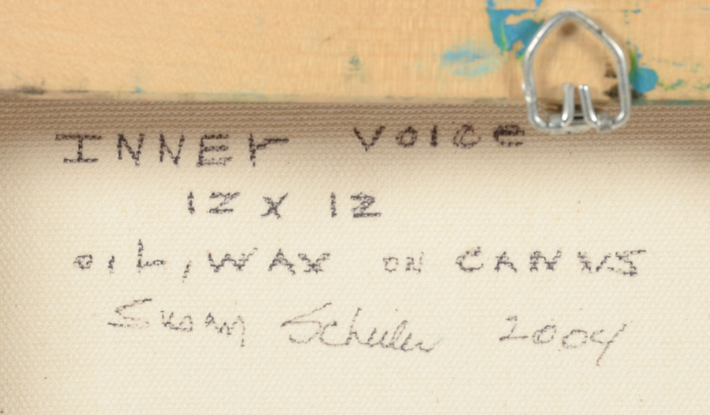 Susan Schuler Original 2004 Abstract Oil & Wax on Canvas "Inner Thoughts"