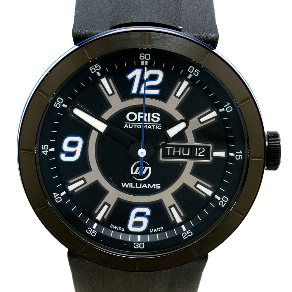 Men's Oris TTI Williams FI Team Black Steel Automatic Watch