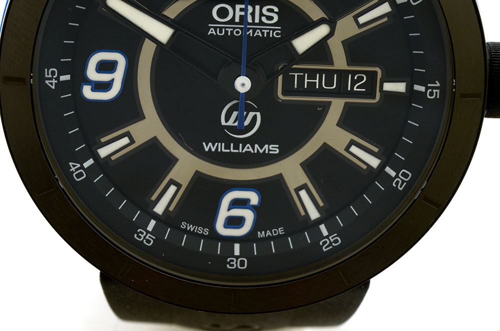 Men's Oris TTI Williams FI Team Black Steel Automatic Watch