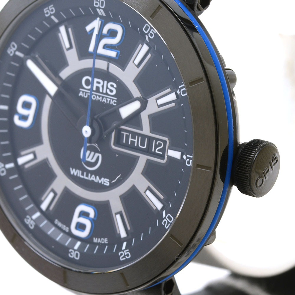 Men's Oris TTI Williams FI Team Black Steel Automatic Watch