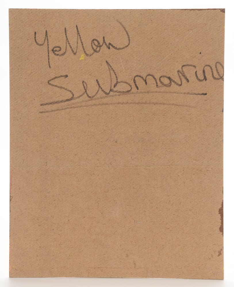 Peter Keil Original 1985 Expressionist Oil on Masonite "Yellow Submarine"