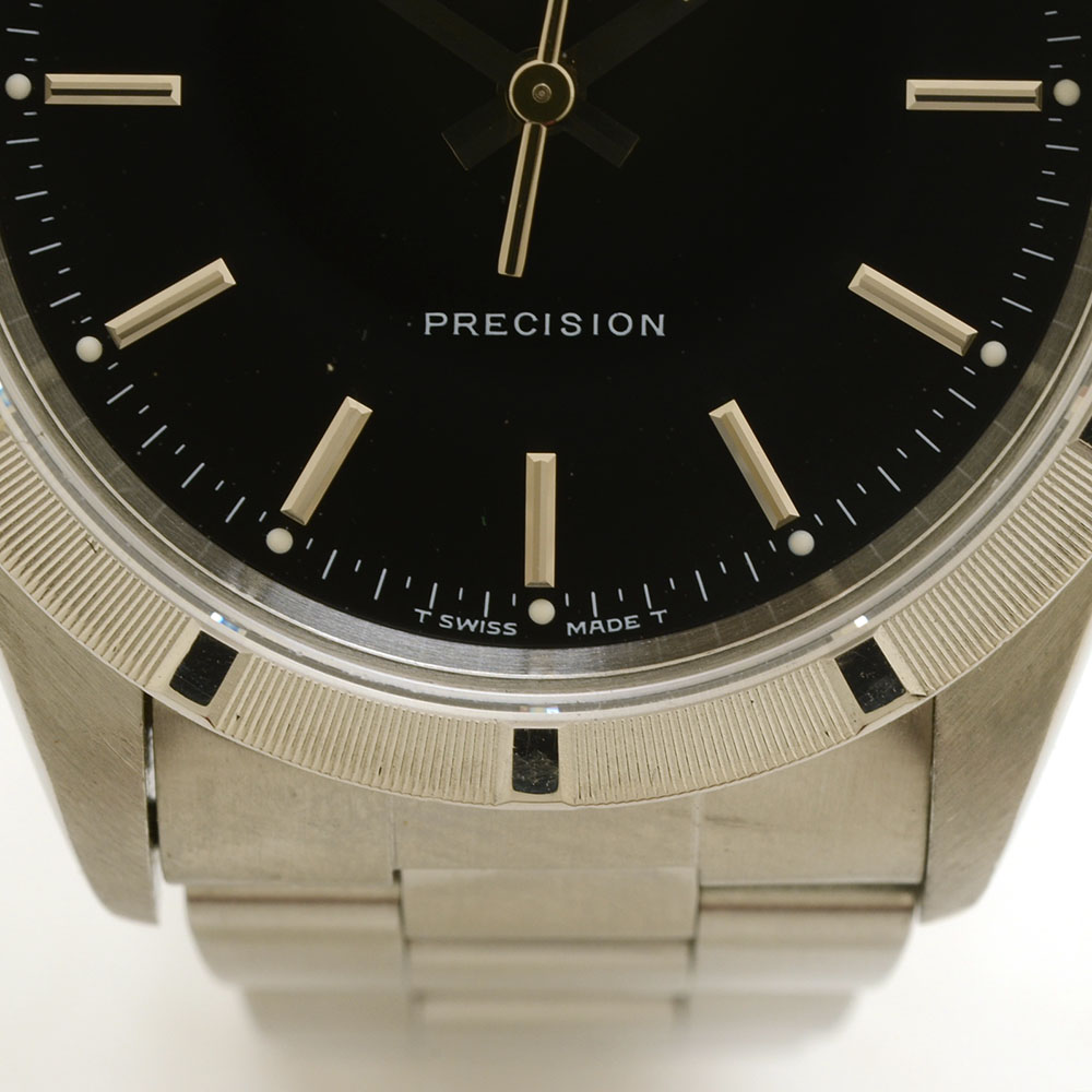 Men's Rolex Perpetual Air-King Stainless Steel Black Index Automatic Watch