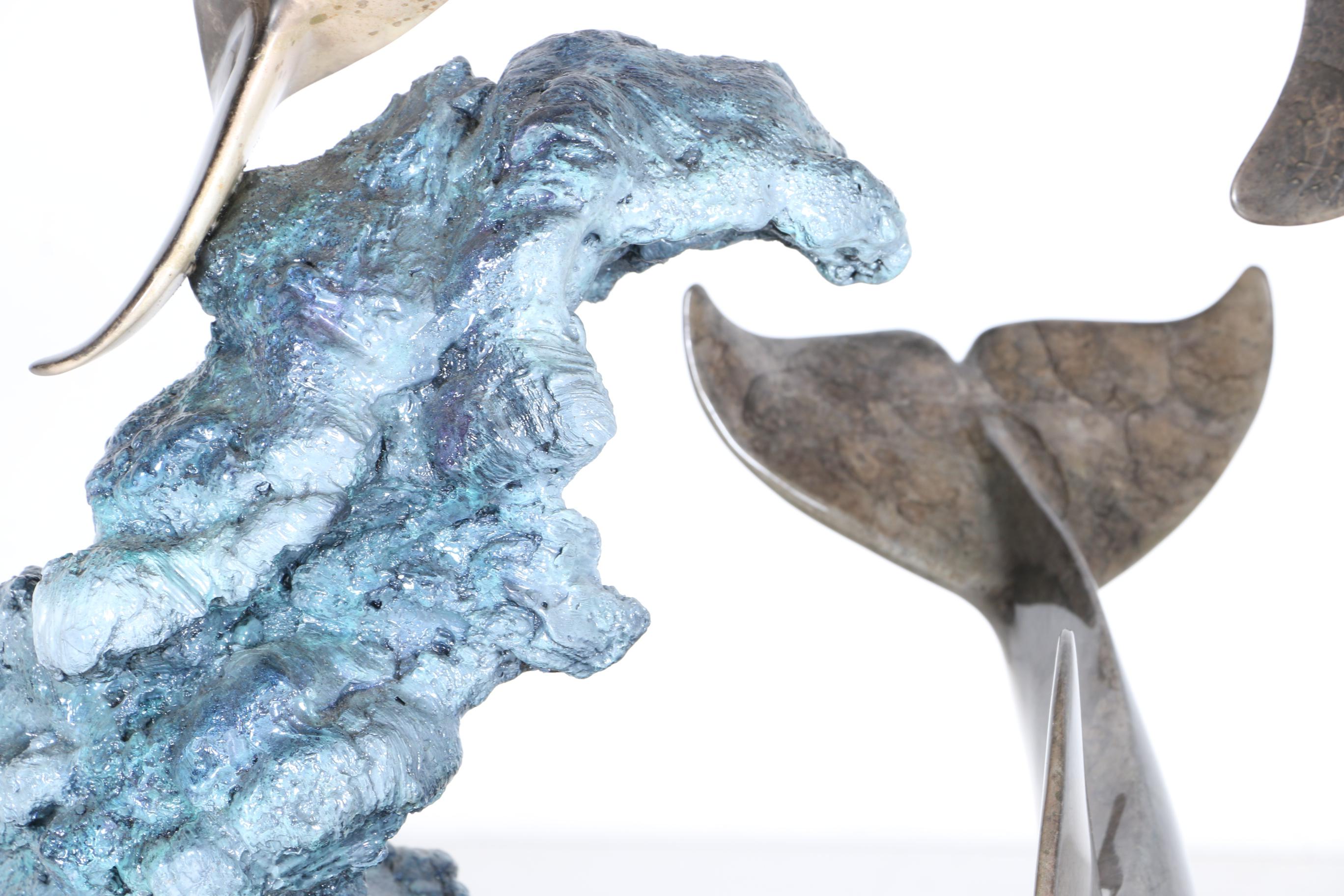 Wyland Bronze Sculpture "Dolphin Wave"