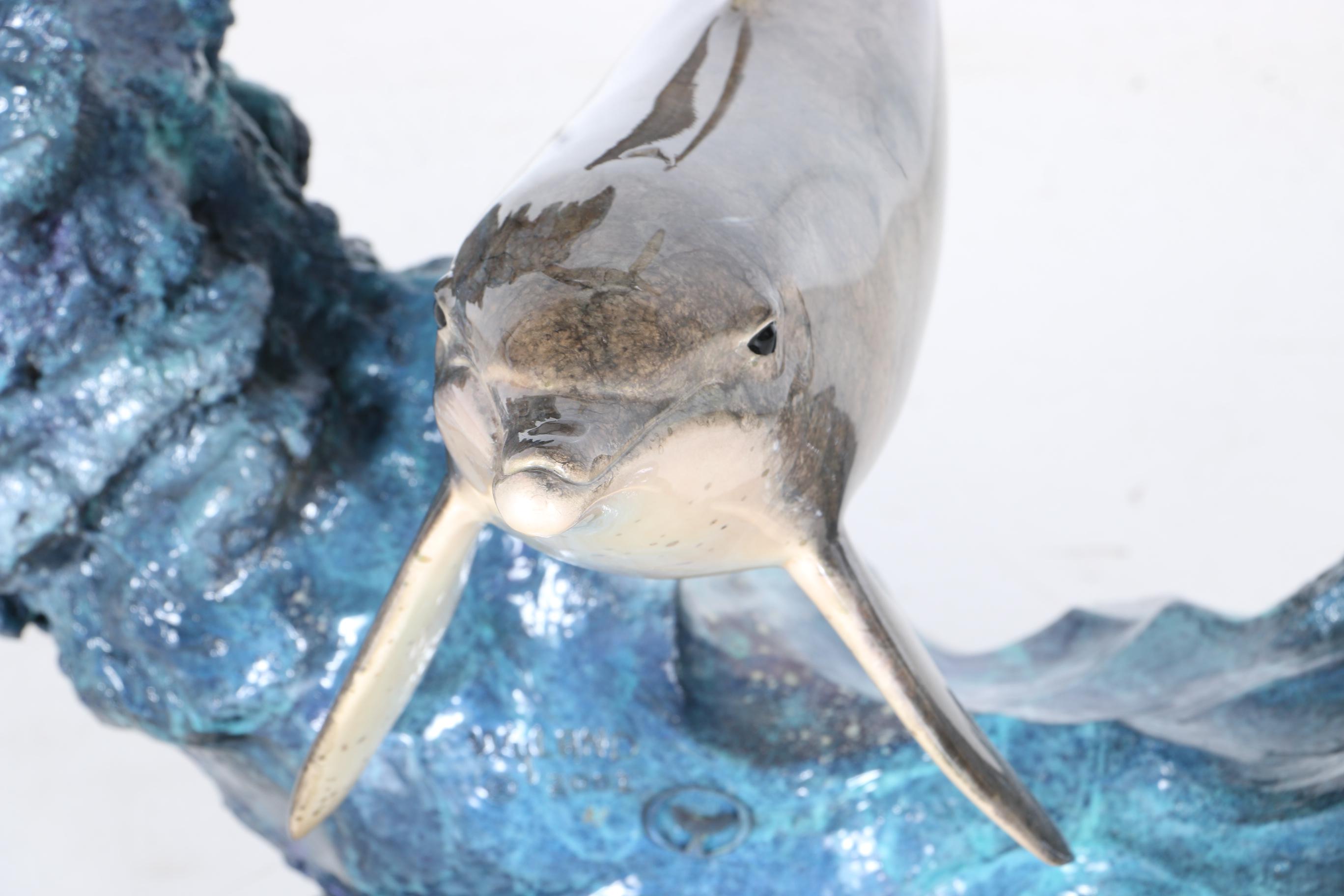Wyland Bronze Sculpture "Dolphin Wave"