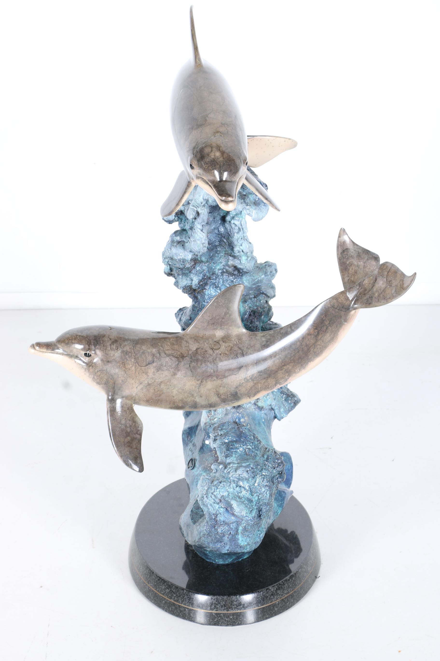 Wyland Bronze Sculpture "Dolphin Wave"