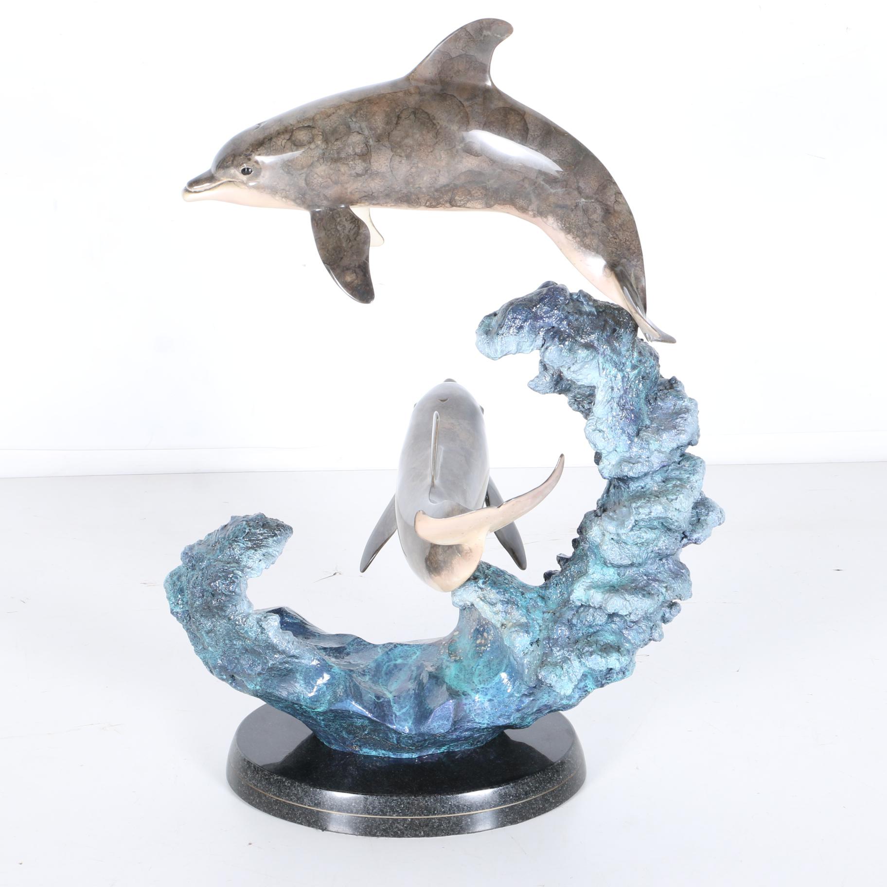 Wyland Bronze Sculpture "Dolphin Wave"