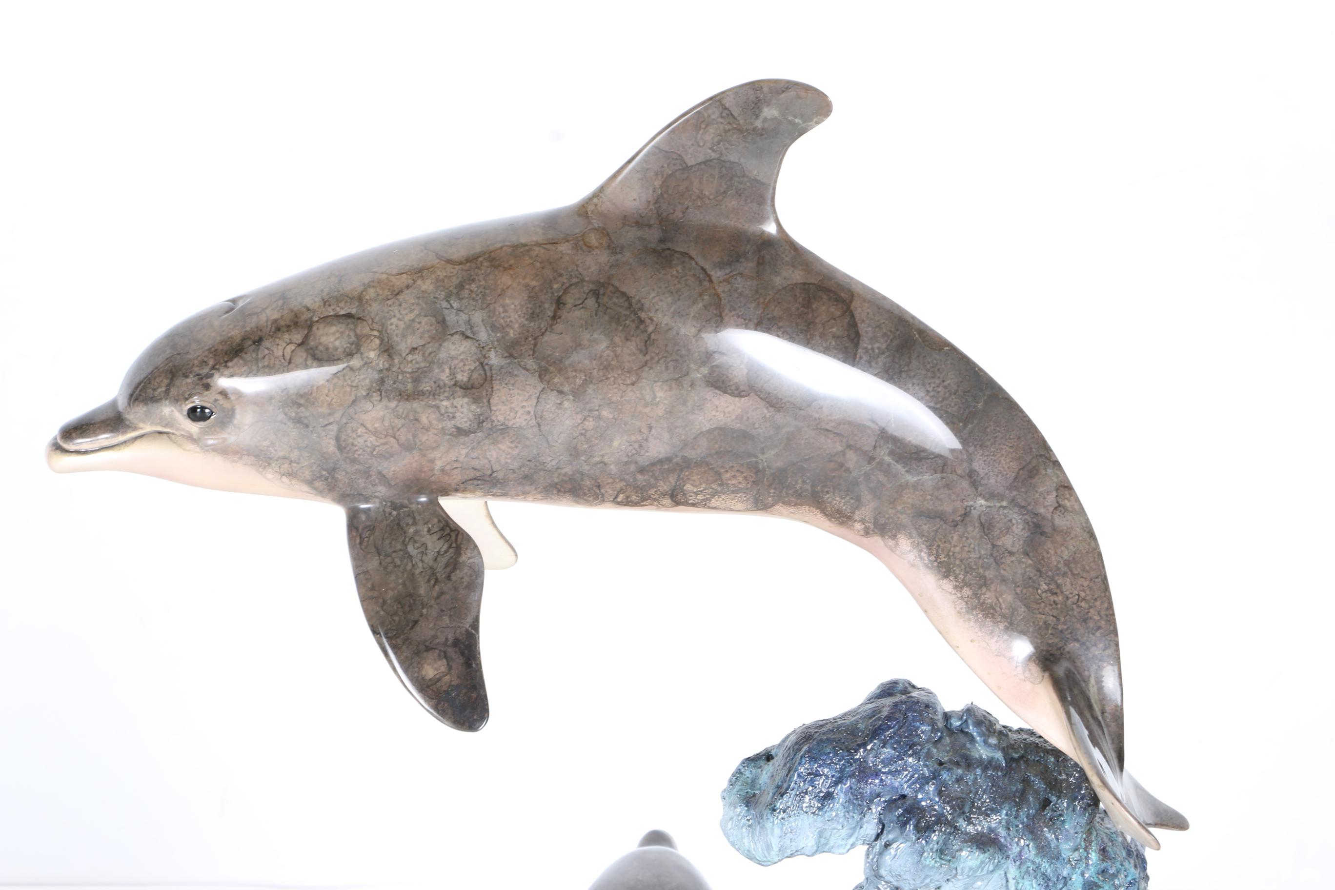 Wyland Bronze Sculpture "Dolphin Wave"