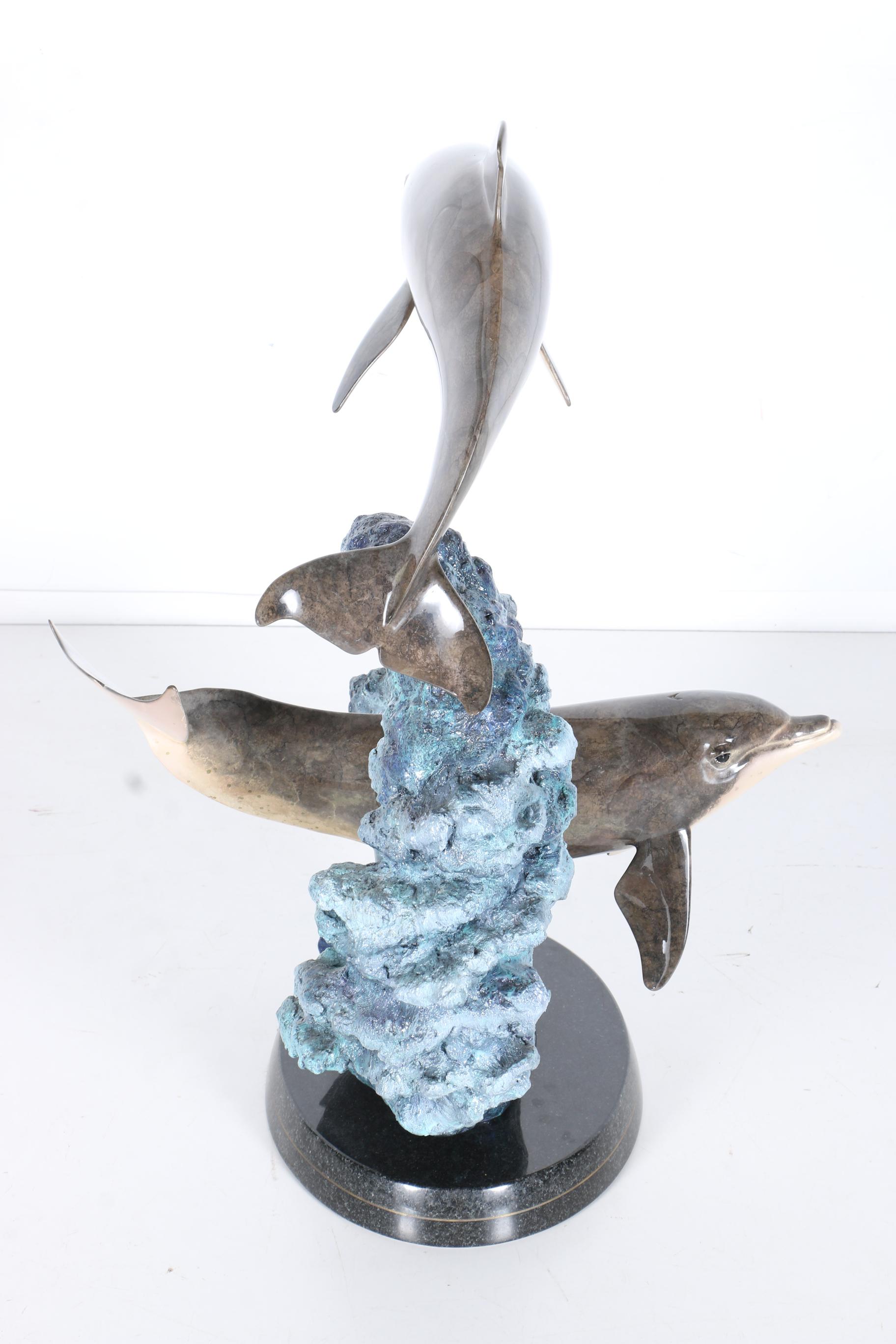 Wyland Bronze Sculpture "Dolphin Wave"