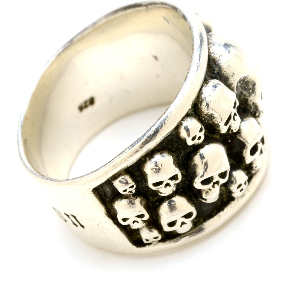 Men's Affliction Sterling Silver Skull Ring