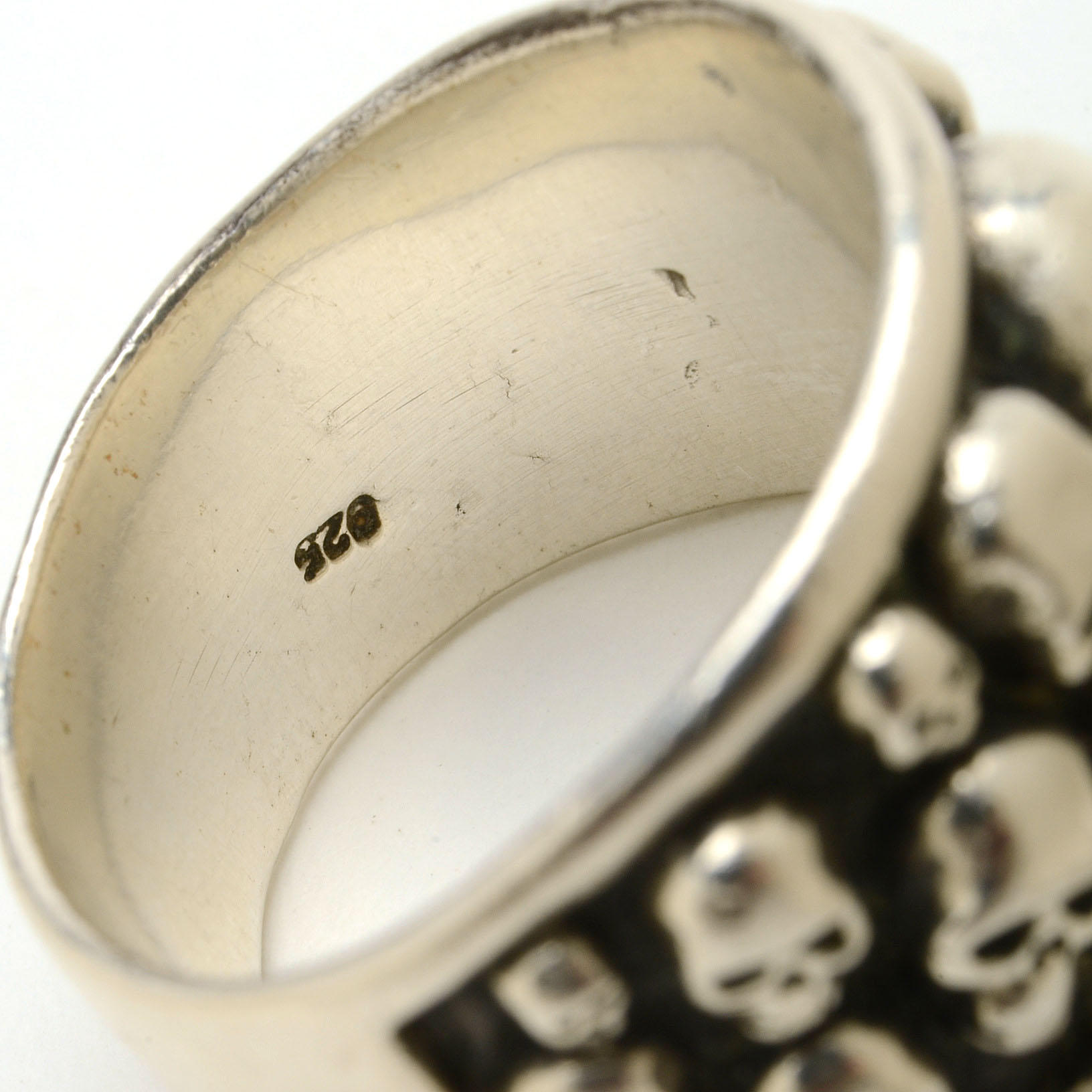 Men's Affliction Sterling Silver Skull Ring