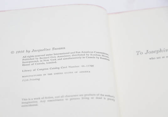 Jacqueline Susann "Valley of the Dolls"