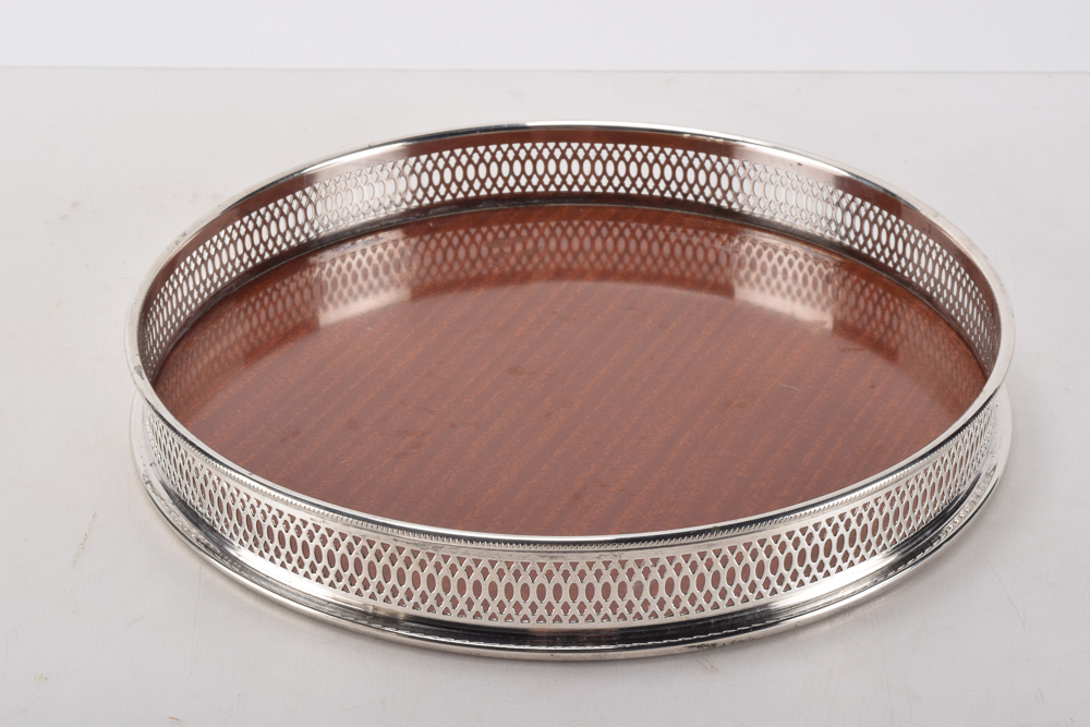 "Eales 1779" Leonard Silver Plate Champagne Cooler, Water Pitcher, and Round Tray