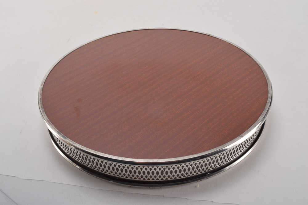 "Eales 1779" Leonard Silver Plate Champagne Cooler, Water Pitcher, and Round Tray