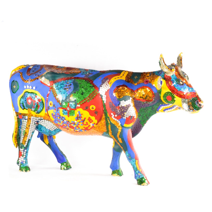 Life Sized Chicago 1999 "Cows on Parade"  named "Sacred Cow"