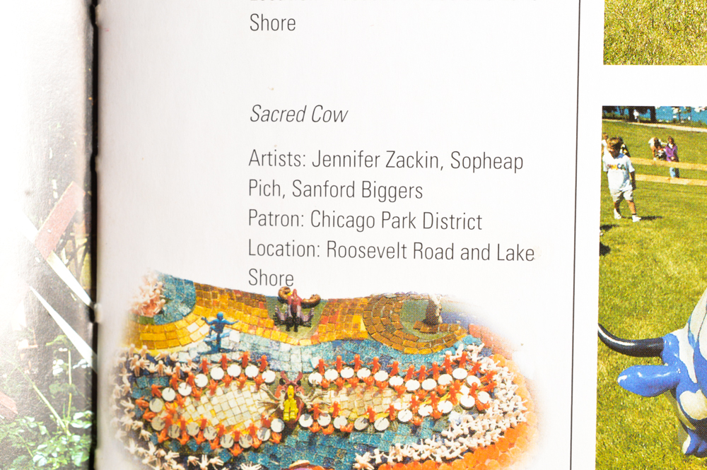Life Sized Chicago 1999 "Cows on Parade"  named "Sacred Cow"