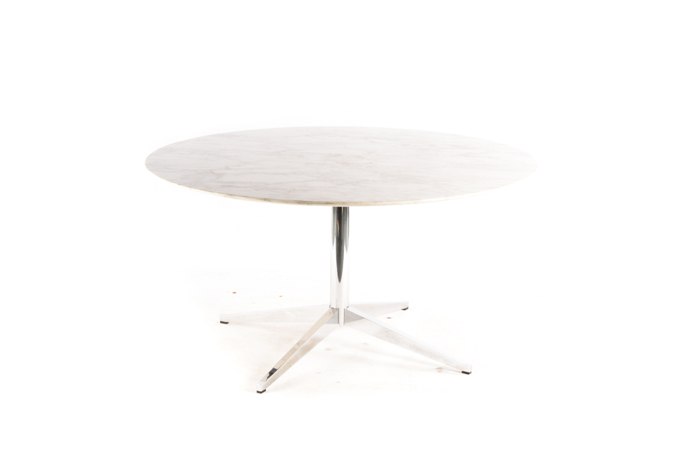 Round Marble Table by Florence Knoll for Knoll