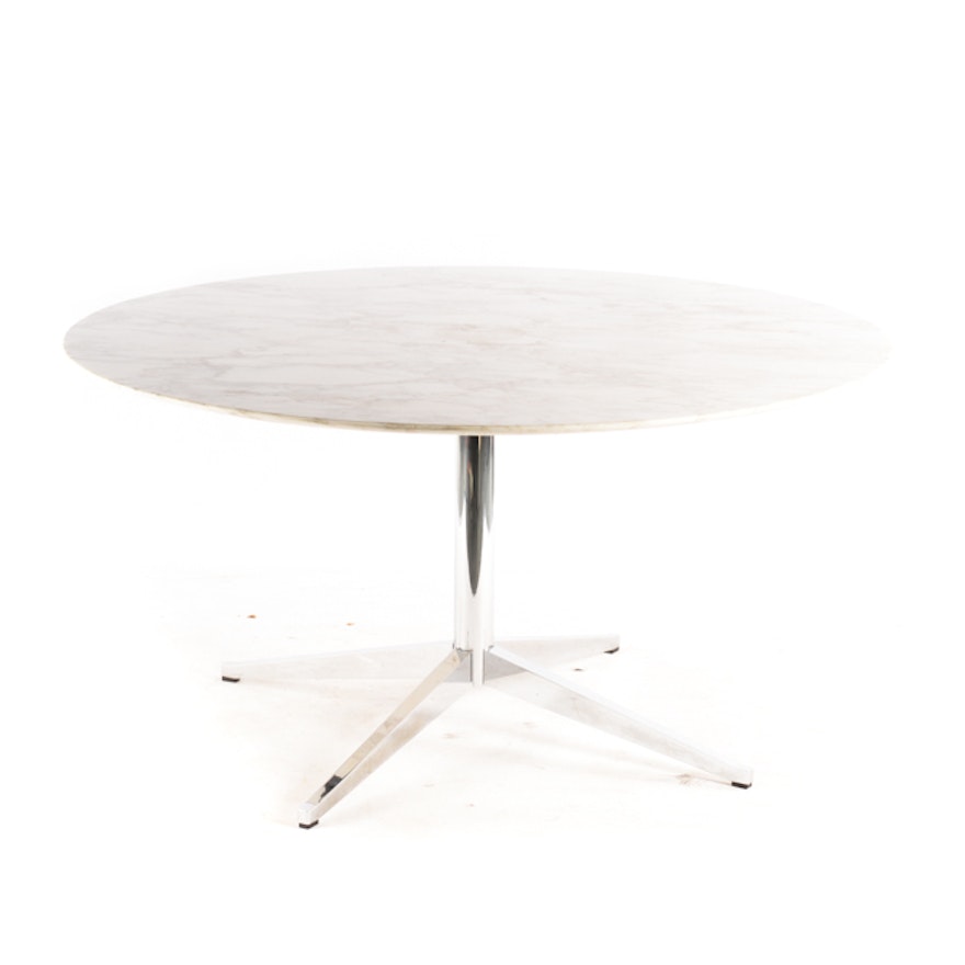 Round Marble Table by Florence Knoll for Knoll