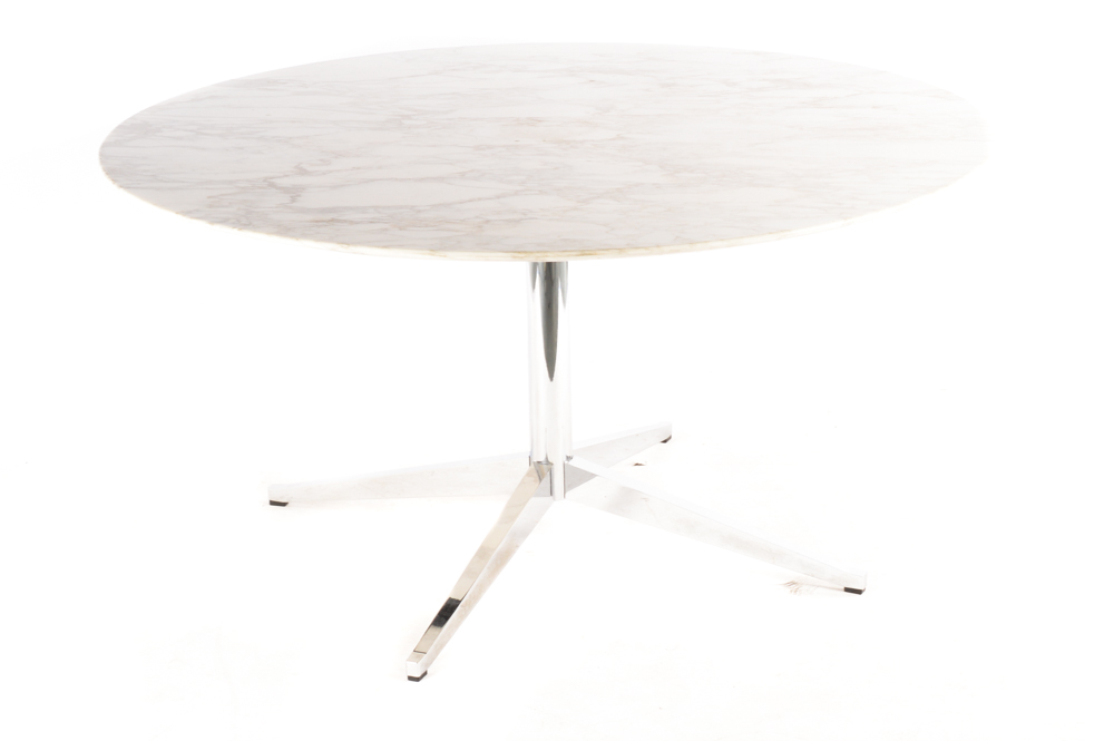 Round Marble Table by Florence Knoll for Knoll