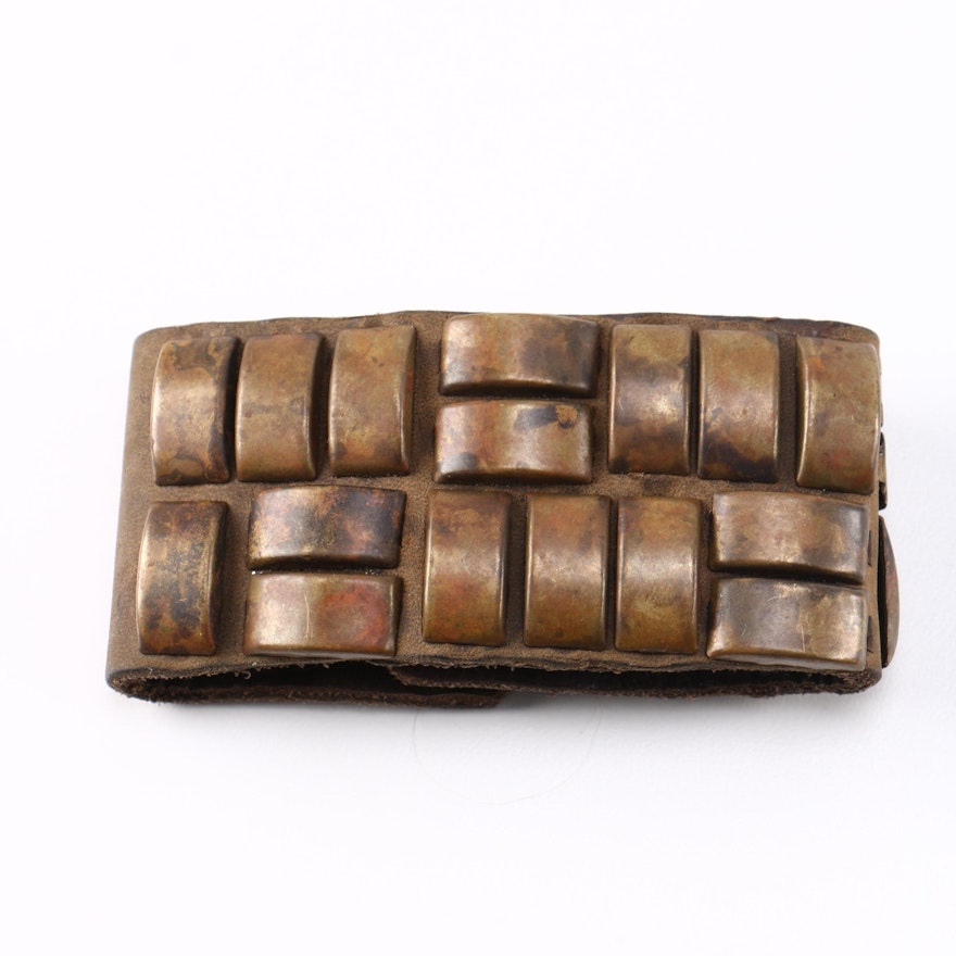 Leather and Brass Bracelet by Harteau