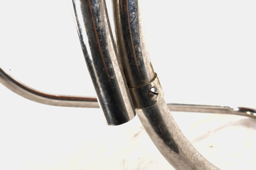 "MR20" Tubular Metal and Leather Chair by Knoll