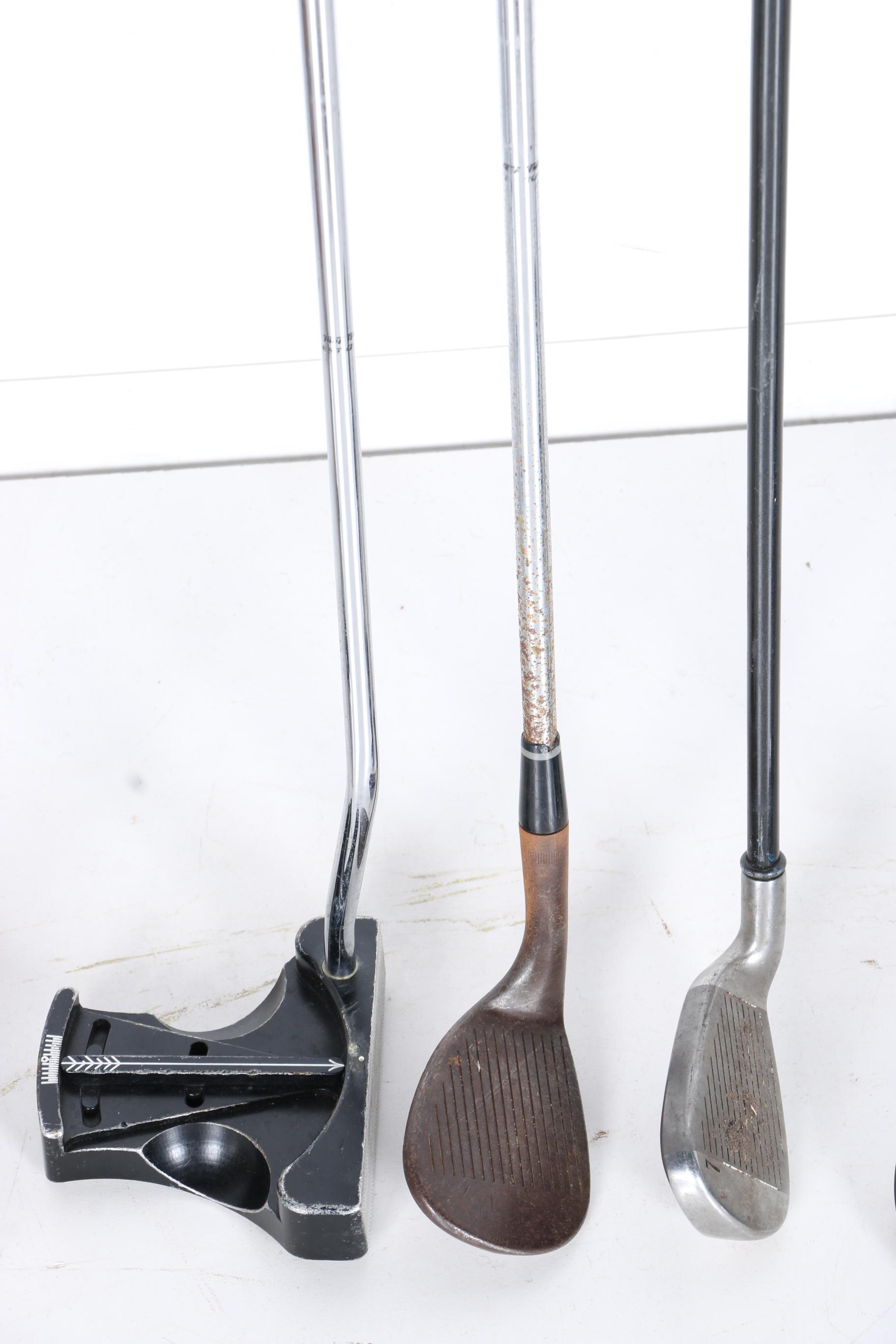 Golf Clubs and Case With Bushnell Binoculars