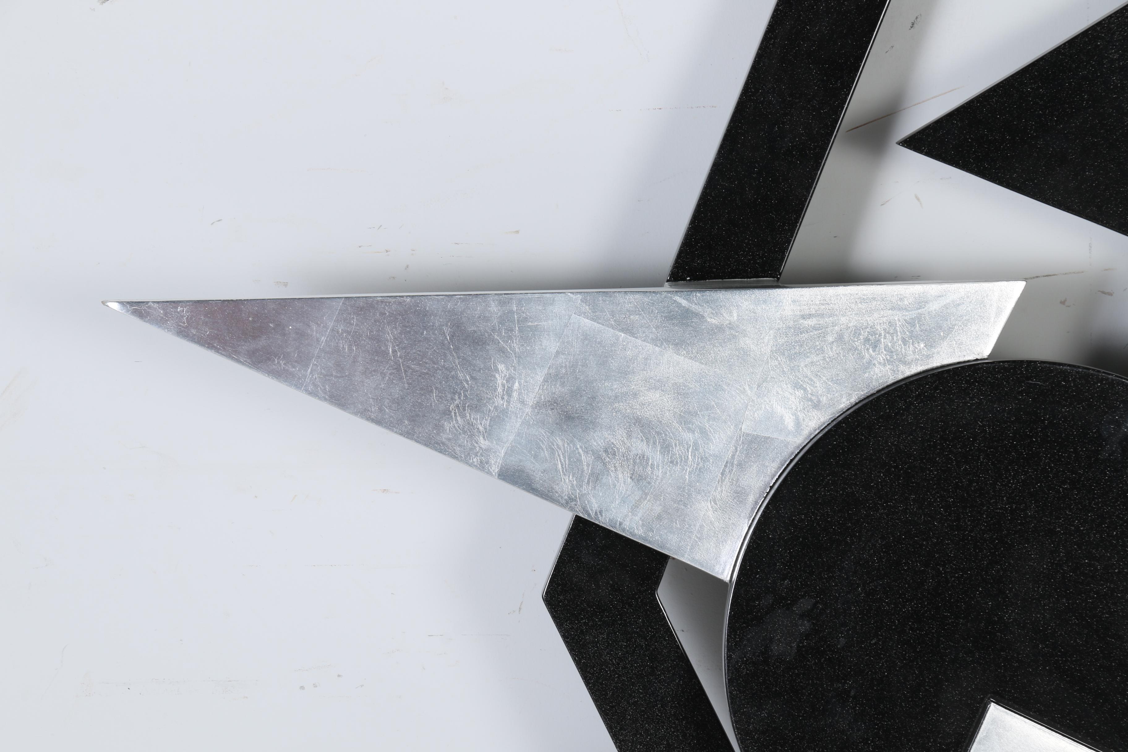 Large Black and Silver-tone Wall Hanging