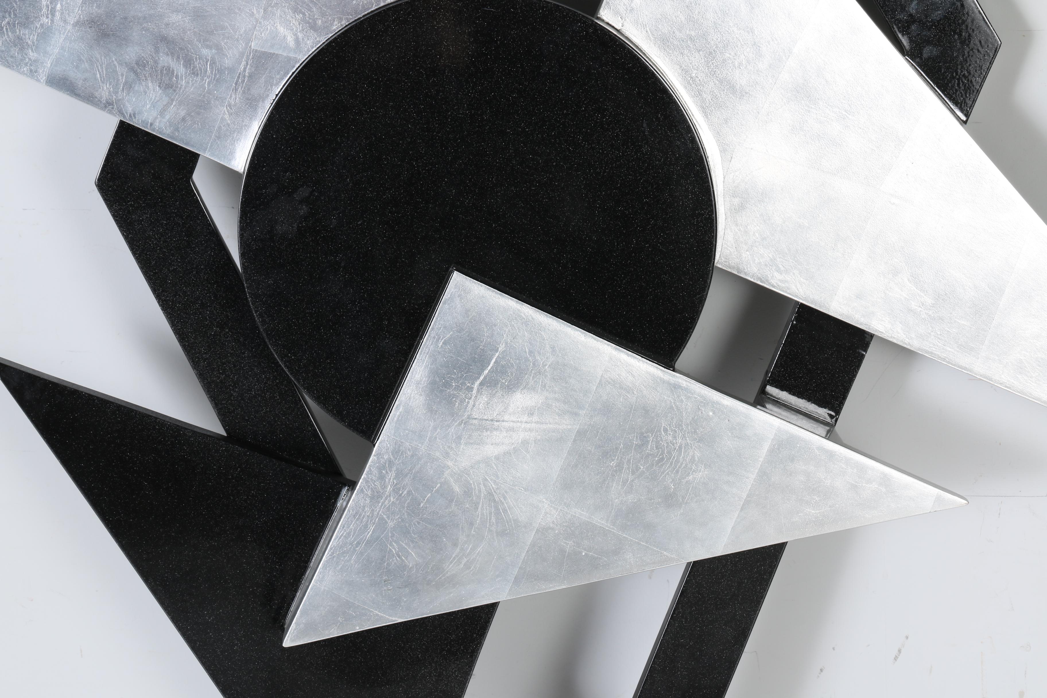 Large Black and Silver-tone Wall Hanging